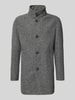 Strellson Regular fit lange jas met wol, model '11 FYNN' Zilver