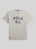 Polo Ralph Lauren Loose Fit T-Shirt aus reiner Baumwolle Hellgrau