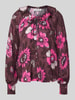 Christian Berg Woman Relaxed Fit Bluse aus reiner Viskose Aubergine