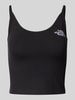 The North Face Korte tanktop met labelstitching Zwart