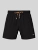 BOSS Relaxed Fit Badeshorts mit Label-Print Modell 'Tio' Black