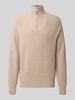 Jake*s Studio Men Regular Fit Troyer aus Viskose-Mix Beige