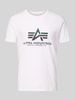 Alpha Industries T-Shirt mit Label-Print Weiss