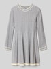 Mayoral Kleid mit Zopfmuster Mittelgrau Melange