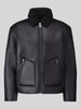 ONLY & SONS Kunstlederjacke mit Shearlingkragen Black
