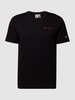 CHAMPION T-Shirt mit Label-Stitchings Schwarz
