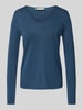 Tom Tailor Regular fit gebreide pullover met V-hals Donkerblauw