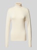 Vero Moda Slim fit shirt met lange mouwen van viscosemix met col, model 'GLORY' Offwhite