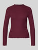 ONLY Slim Fit Langarmshirt mit Viskose-Anteil Modell 'EMMA' Bordeaux