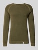 Colours & Sons Gebreide pullover met ribboorden Olijfgroen