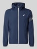 ASICS TIGER Regular Fit Jacke mit Logo-Print Modell 'ICON' Dunkelblau