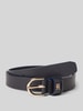 Tommy Hilfiger Riem van echt leer Donkerblauw