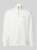 GANT Regular Fit Troyer aus Baumwoll-Mix Offwhite