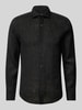 JOOP! Collection Slim Fit Leinenhemd mit Haifischkragen Black