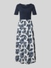 Tom Tailor Tailliertes Freizeitkleid aus Baumwoll-Mix Marine