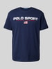 Polo Sport T-shirt met labelprint Marineblauw