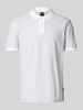 BOSS Koszulka polo o kroju slim fit z fakturowanym wzorem model ‘Phillipson’ Biały