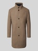 SELECTED HOMME Regular fit lange wollen jas met gewatteerde inzet, model 'RAINAR' Taupe