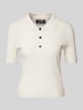 Marc Cain Strickshirt mit Strukturmuster Offwhite