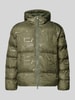 EA7 Emporio Armani Regular fit gewatteerd jack met all-over logoprint, model 'MOUNTAIN' Leem