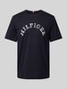 Tommy Hilfiger T-shirt met labelprint Marineblauw