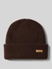 Barts Beanie mit Label-Patch Modell 'Witzia Beanie' Dunkelbraun