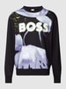 BOSS Green Sweatshirt mit Rundhalsausschnitt Modell 'Salbo Lotus' Schwarz