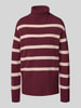 Christian Berg Woman Wollpullover mit Stehkragen Bordeaux