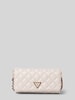 Guess Clutch met doorgestikte naden en labelapplicatie, model 'GIULLY II' Steengrijs