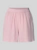 Pieces Regular Fit Shorts aus Viskose-Leinen-Mix Modell 'PIA' Rosa