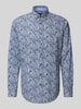 Christian Berg Men Regular Fit Freizeithemd mit Under-Button-Down-Kragen Marine