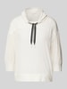 Marc Cain Regular Fit Langarmshirt aus reiner Viskose Modell 'SPORTS' Offwhite