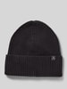 Marc O'Polo Czapka beanie z czystej bawełny z brzegiem Antracytowy