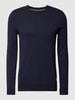 Jack & Jones Gebreide pullover met ronde hals, model 'EATLAS' Donkerblauw