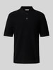 Only & Sons Regular Fit Strickpolo aus reiner Baumwolle Modell 'TONY' Black