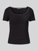 Guess T-shirt met strikdetail, model 'LIA' Zwart