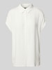 Tom Tailor Relaxed Fit Hemdbluse aus reiner Viskose Offwhite