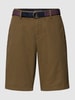 Tommy Hilfiger Shorts mit Stoffgürtel Olivgrün
