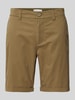 Knowledge Cotton Apparel Regular Fit Bermudas Modell 'CHUCK' Oliv