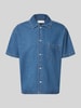 JACK & JONES Modern Fit Jeanshemd mit Brusttasche Modell 'AUSTIN' Jeansblau