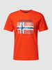 Napapijri T-Shirt mit Logo-Print Modell 'GUIRO' Rot