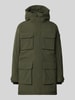 Didriksons parka z kapturem i kieszenie z patką model 'AIDEN' Oliwkowy