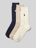 Polo Ralph Lauren Socken mit Zopfmuster im 3er-Pack Dunkelblau