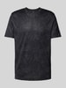 Christian Berg Men T-shirt met all-over motief Zwart