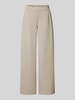 ICHI Wide Leg Stoffhose mit Bundfalten Modell 'KATE' Beige