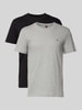 Tommy Jeans Slim fit T-shirt met logostitching in een set van 2 stuks Middengrijs gemêleerd