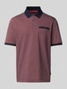 bugatti Poloshirt met labeldetail Rood