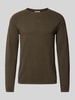 JACK & JONES Regular Fit Pullover aus reiner Baumwolle Modell 'Hill' Oliv