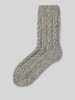 camano Sokken met kabelpatroon Lichtgrijs