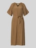s.Oliver RED LABEL Relaxed Fit Freizeitkleid aus Viskose-Mix Mittelbraun